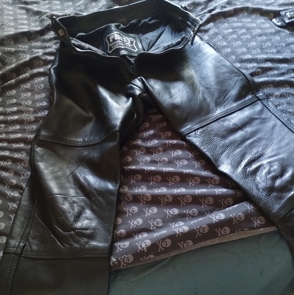 Black leather pants